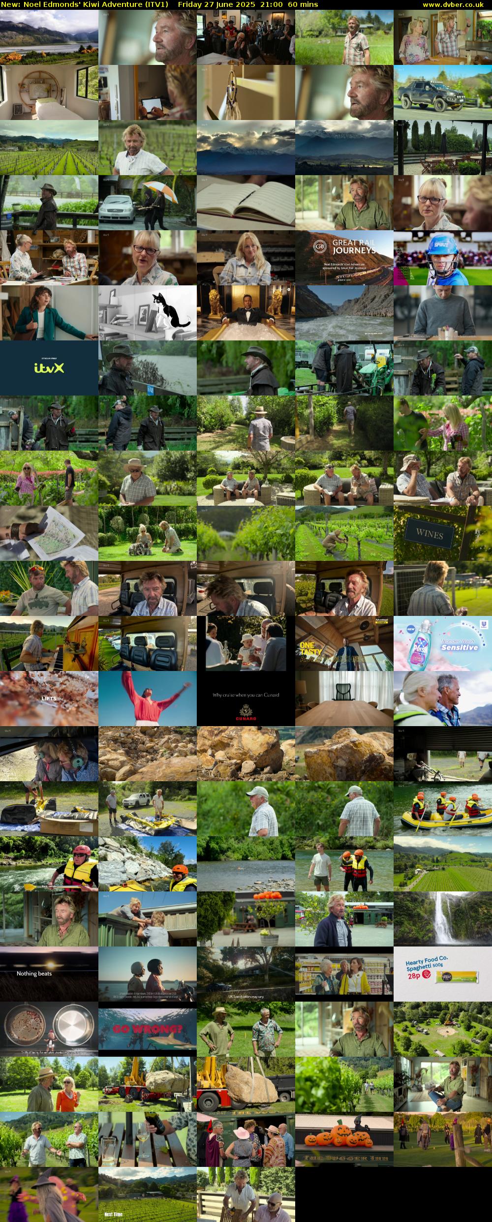 Noel Edmonds' Kiwi Adventure (ITV1) Friday 27 June 2025 21:00 - 22:00