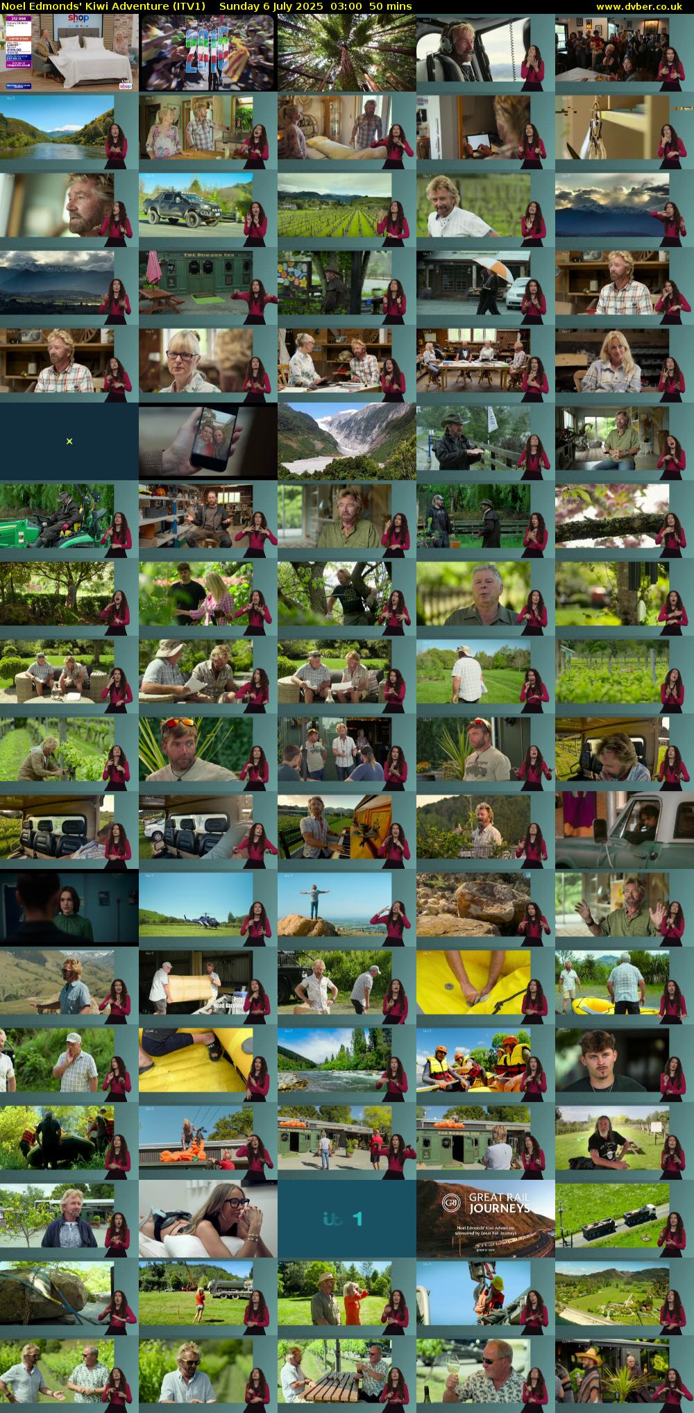 Noel Edmonds' Kiwi Adventure (ITV1) Sunday 6 July 2025 03:00 - 03:50