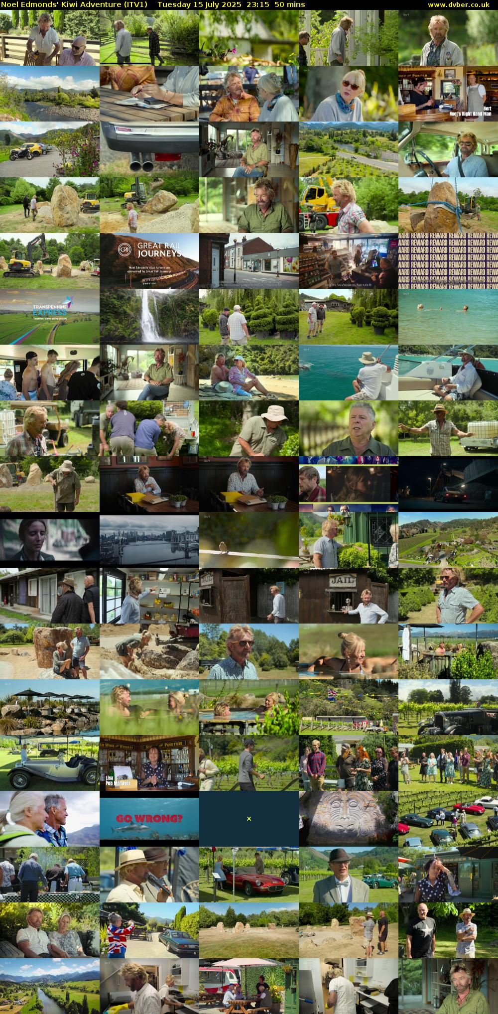 Noel Edmonds' Kiwi Adventure (ITV1) Tuesday 15 July 2025 23:15 - 00:05