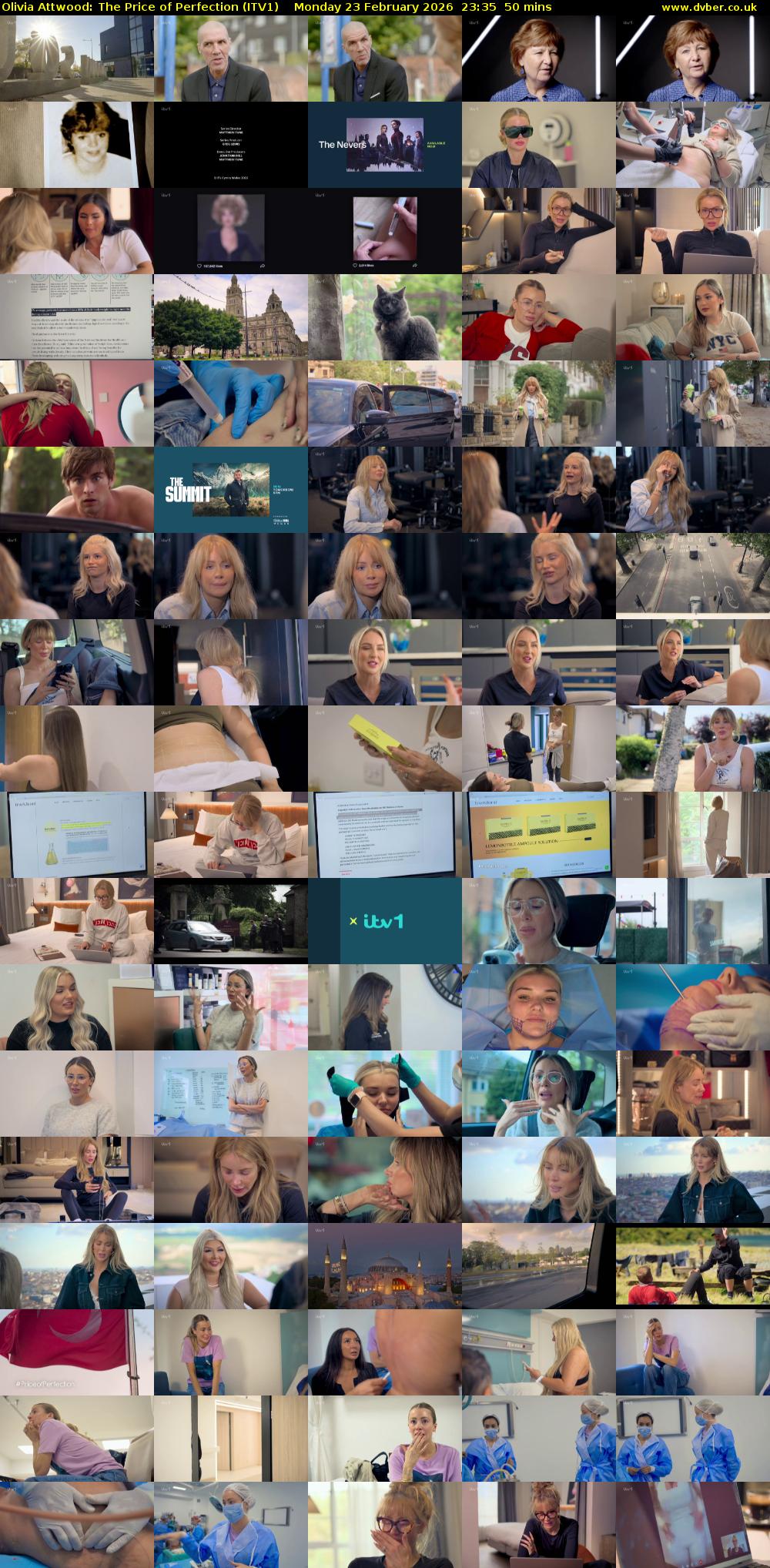 Olivia Attwood: The Price of Perfection (ITV1) Monday 23 February 2026 23:35 - 00:25