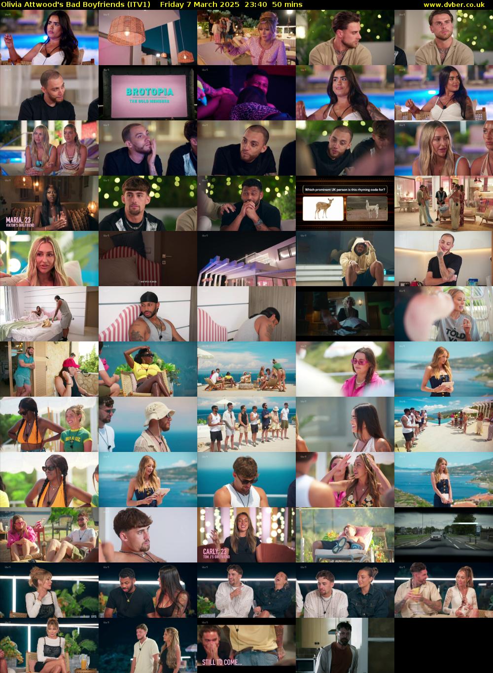 Olivia Attwood's Bad Boyfriends (ITV1) Friday 7 March 2025 23:40 - 00:30