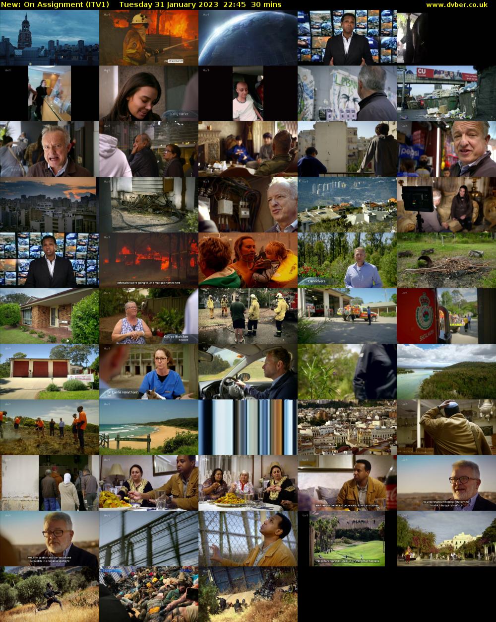 On Assignment (ITV1) Tuesday 31 January 2023 22:45 - 23:15
