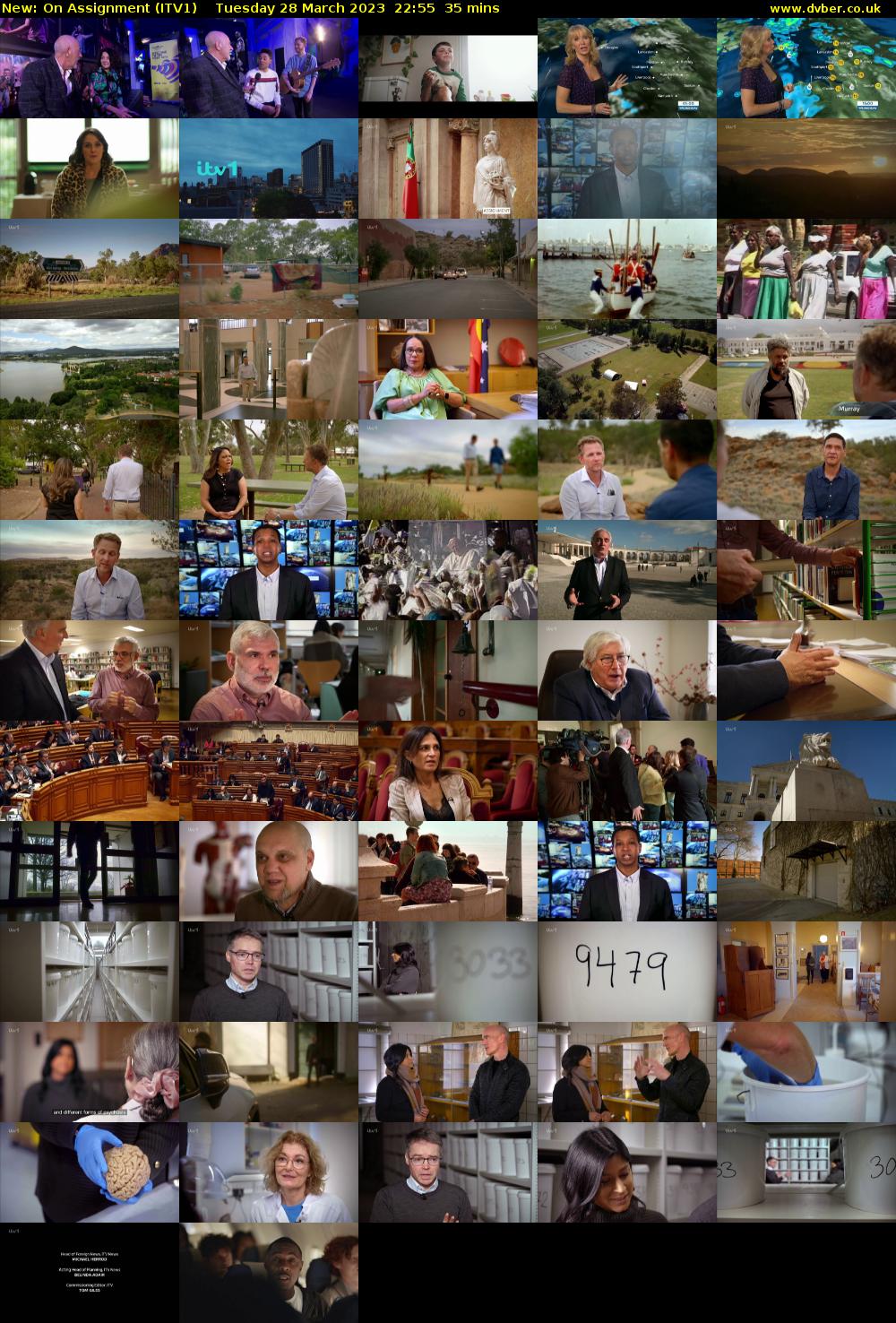 On Assignment (ITV1) Tuesday 28 March 2023 22:55 - 23:30