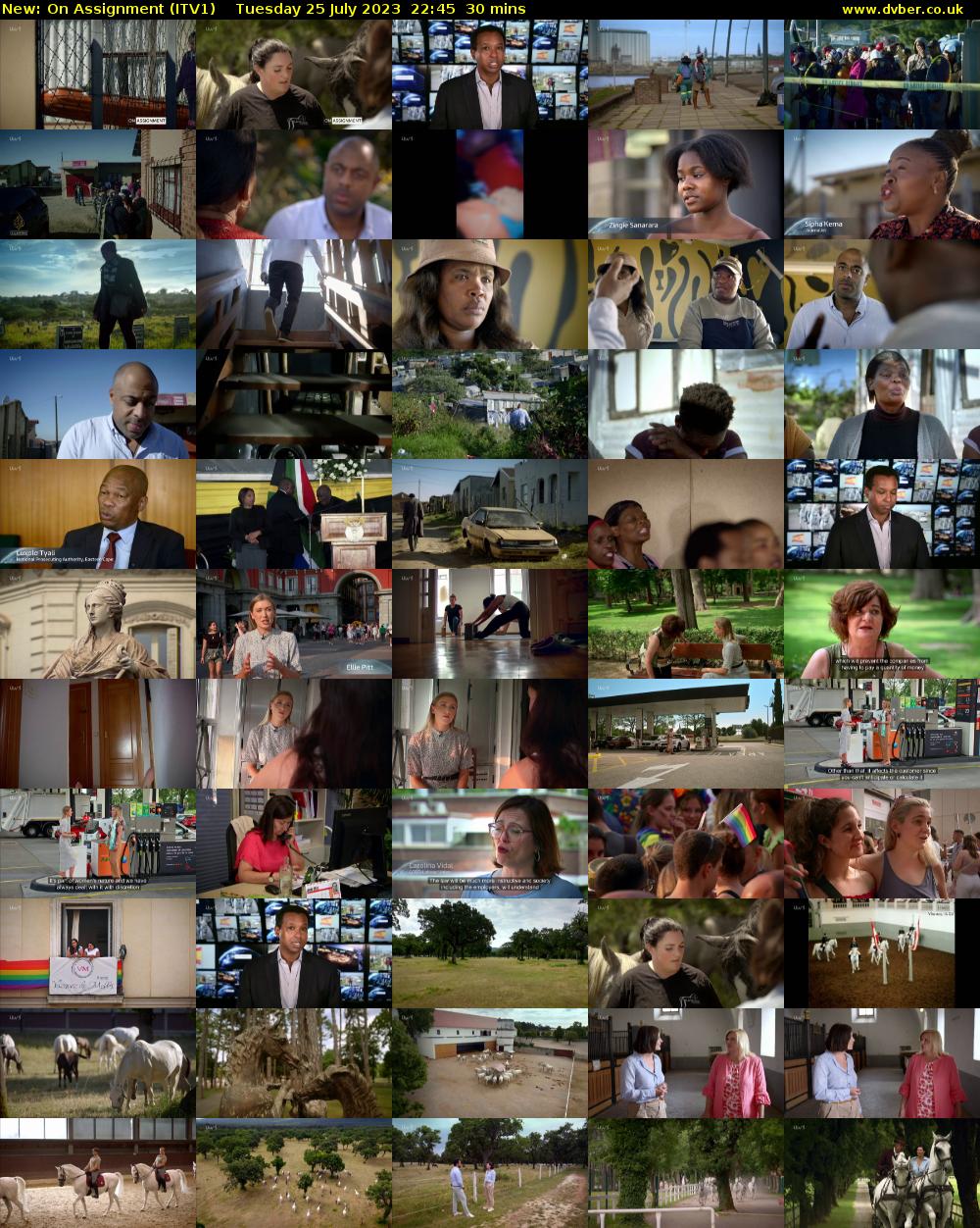 On Assignment (ITV1) Tuesday 25 July 2023 22:45 - 23:15