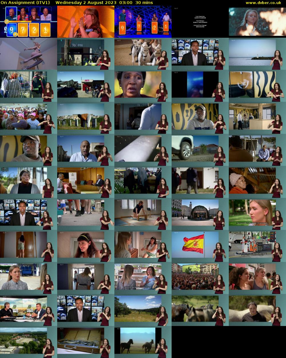 On Assignment (ITV1) Wednesday 2 August 2023 03:00 - 03:30