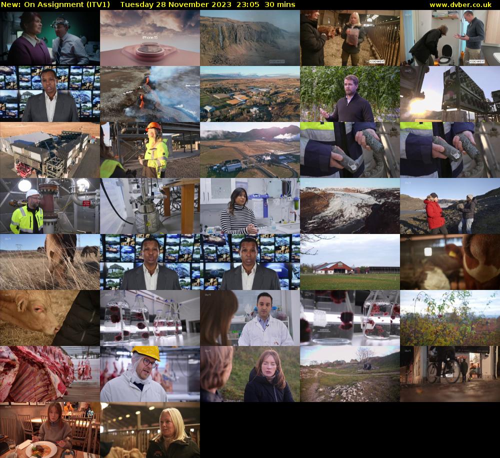 On Assignment (ITV1) Tuesday 28 November 2023 23:05 - 23:35