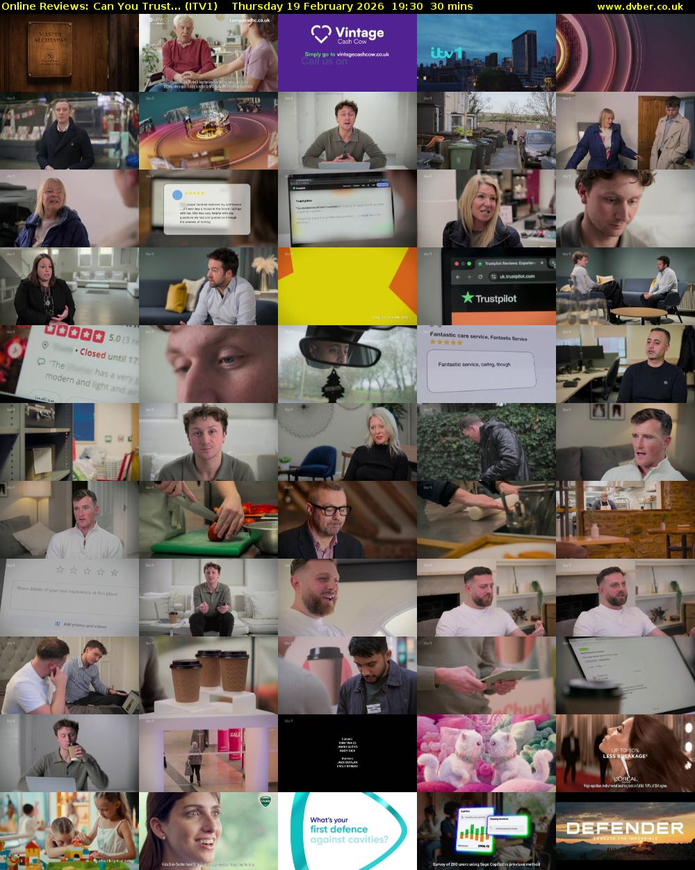 Online Reviews: Can You Trust... (ITV1) Thursday 19 February 2026 19:30 - 20:00