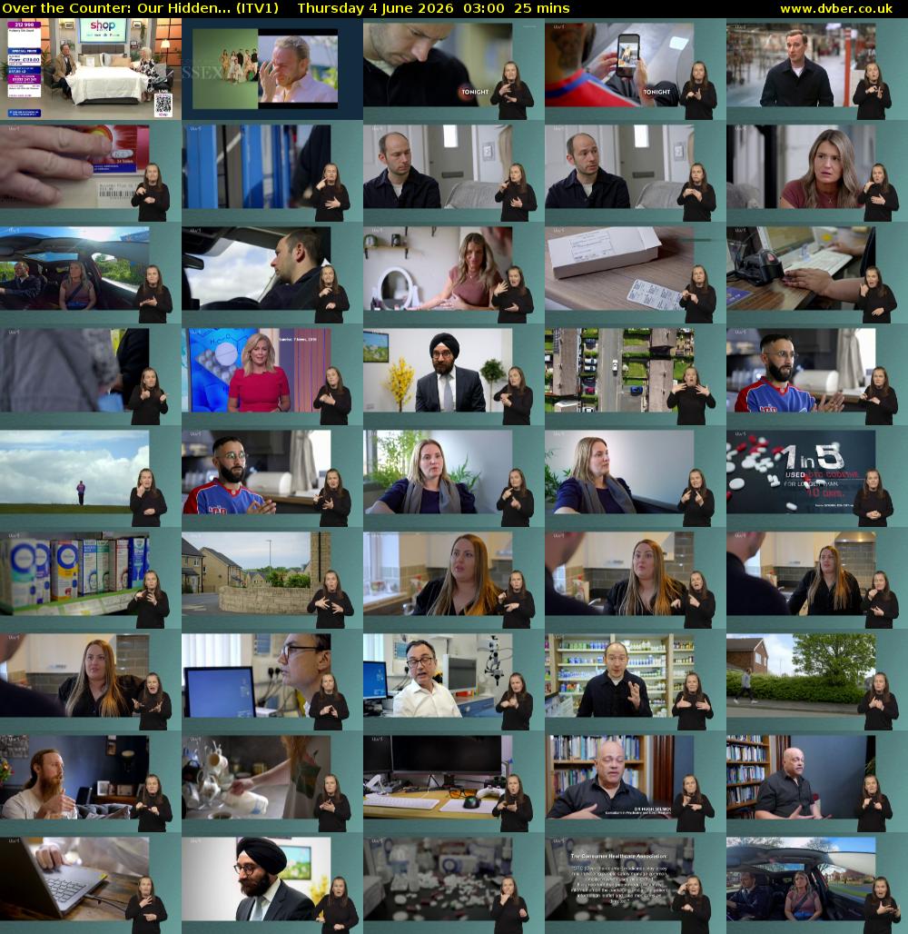 Over the Counter: Our Hidden... (ITV1) Thursday 4 June 2026 03:00 - 03:25