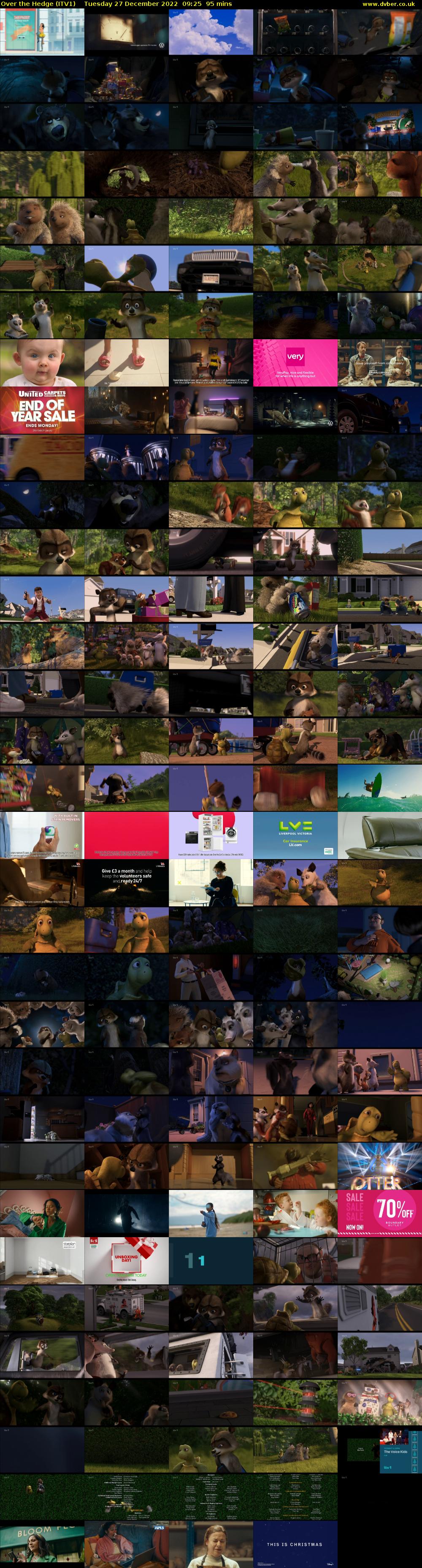 Over the Hedge (ITV1) Tuesday 27 December 2022 09:25 - 11:00