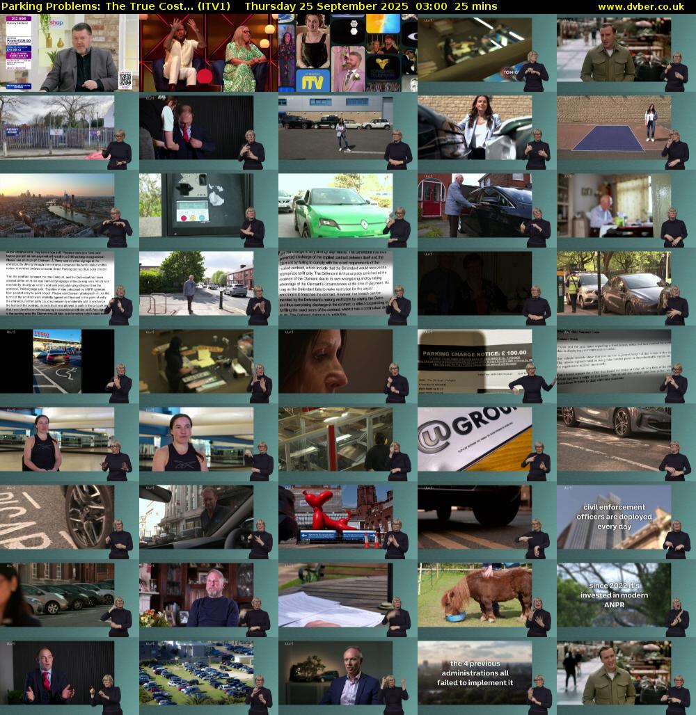 Parking Problems: The True Cost... (ITV1) Thursday 25 September 2025 03:00 - 03:25