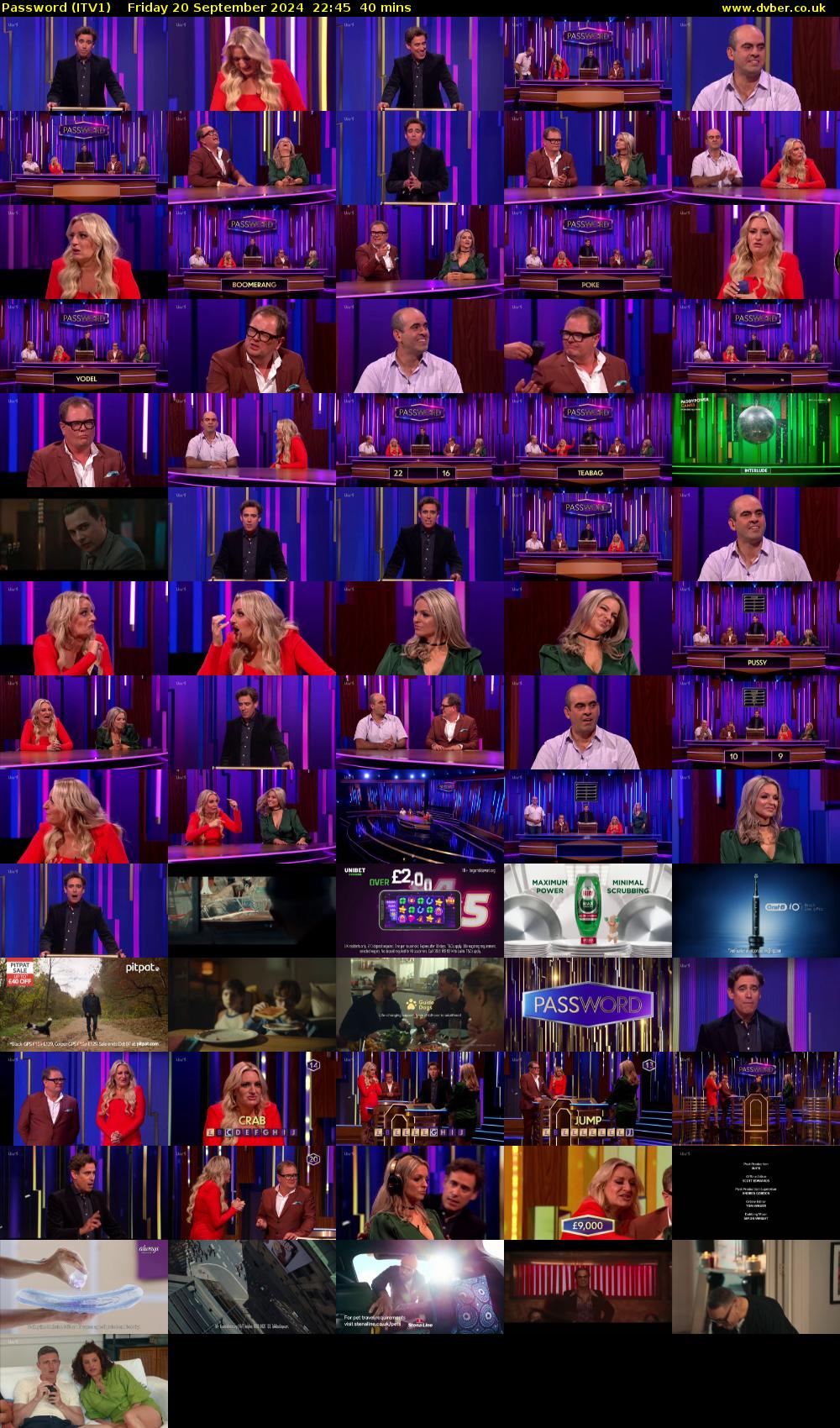 Password (ITV1) Friday 20 September 2024 22:45 - 23:25