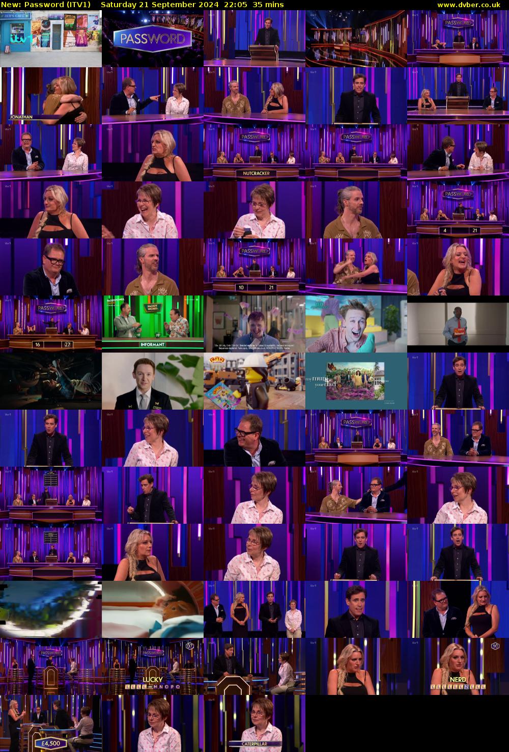Password (ITV1) Saturday 21 September 2024 22:05 - 22:40