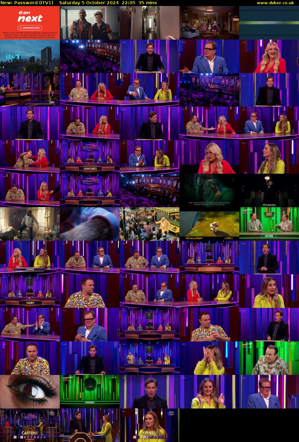 Password (ITV1) Saturday 5 October 2024 22:05 - 22:40