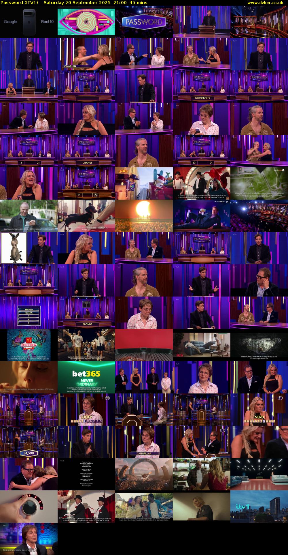 Password (ITV1) Saturday 20 September 2025 21:00 - 21:45