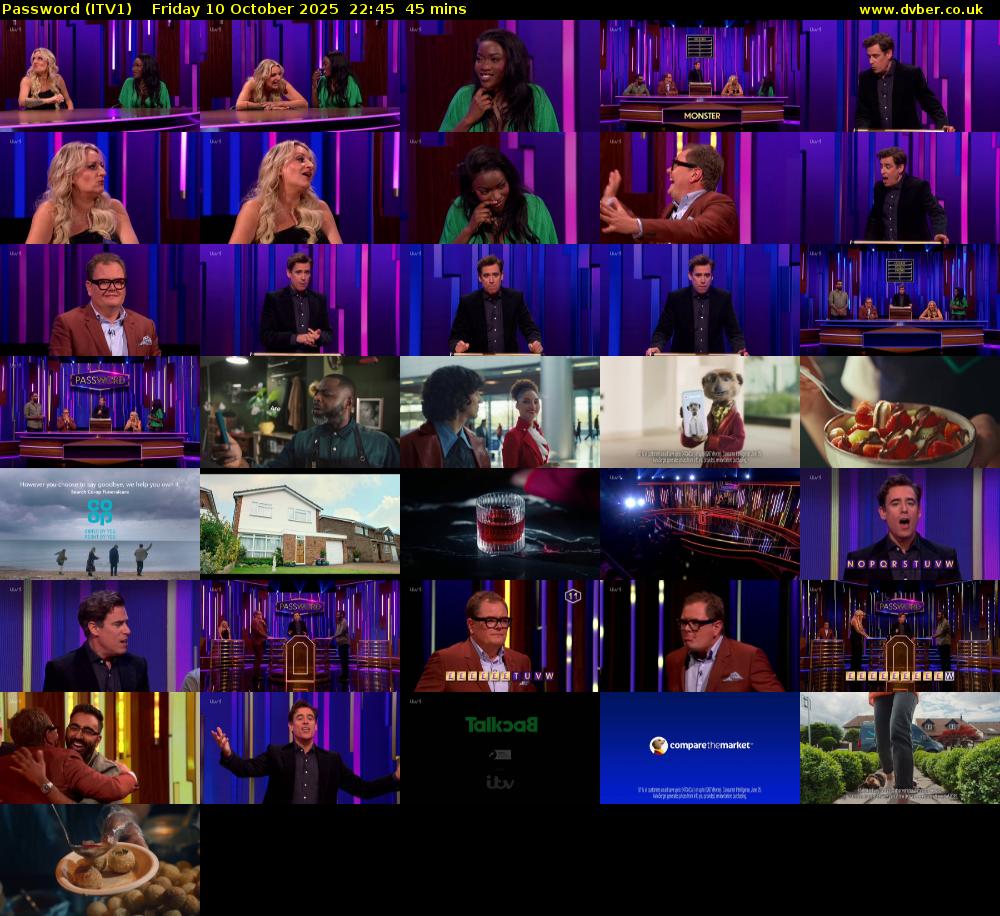 Password (ITV1) Friday 10 October 2025 22:45 - 23:30