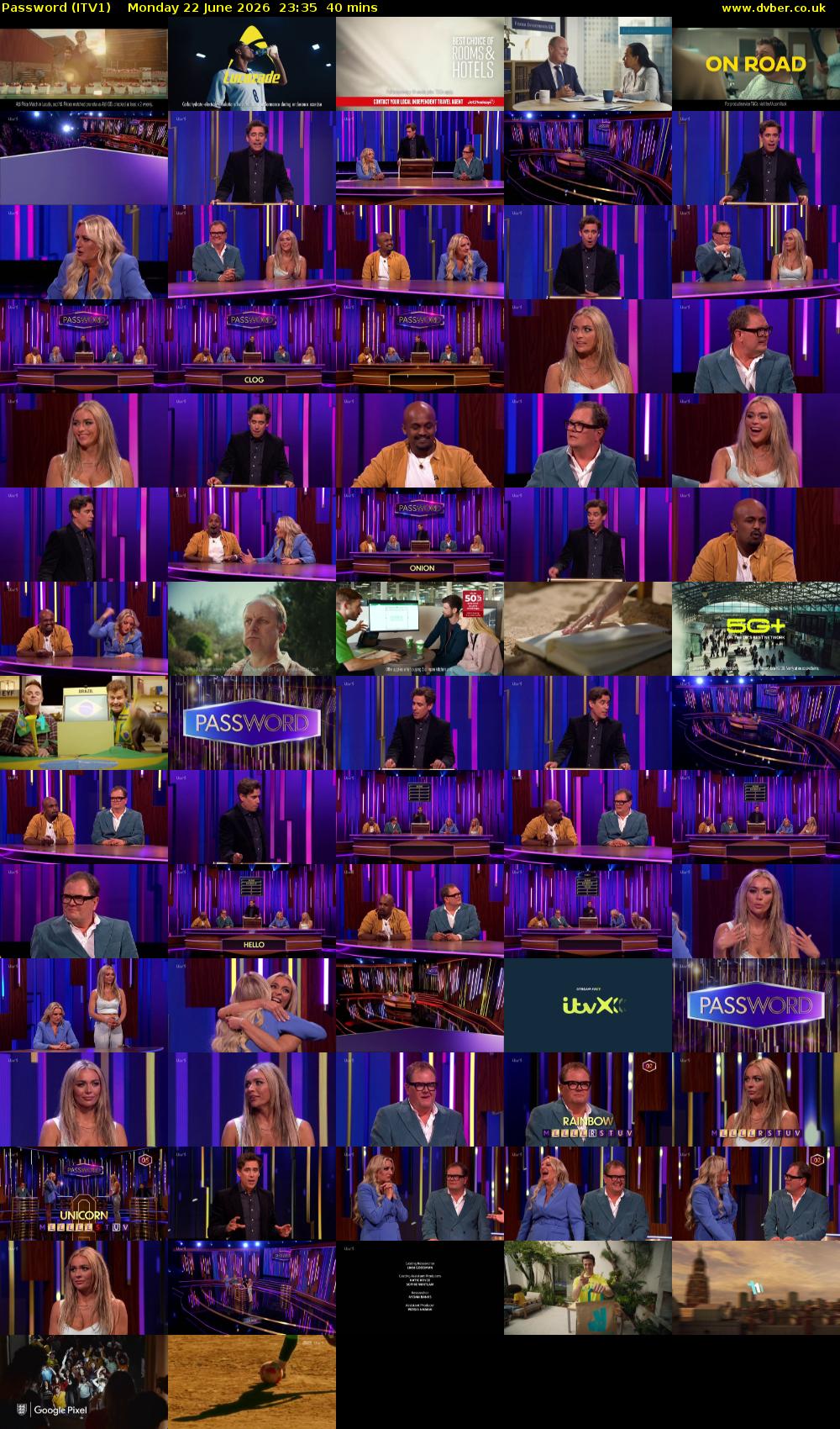 Password (ITV1) Monday 22 June 2026 23:35 - 00:15