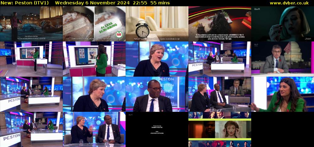 Peston (ITV1) Wednesday 6 November 2024 22:55 - 23:50
