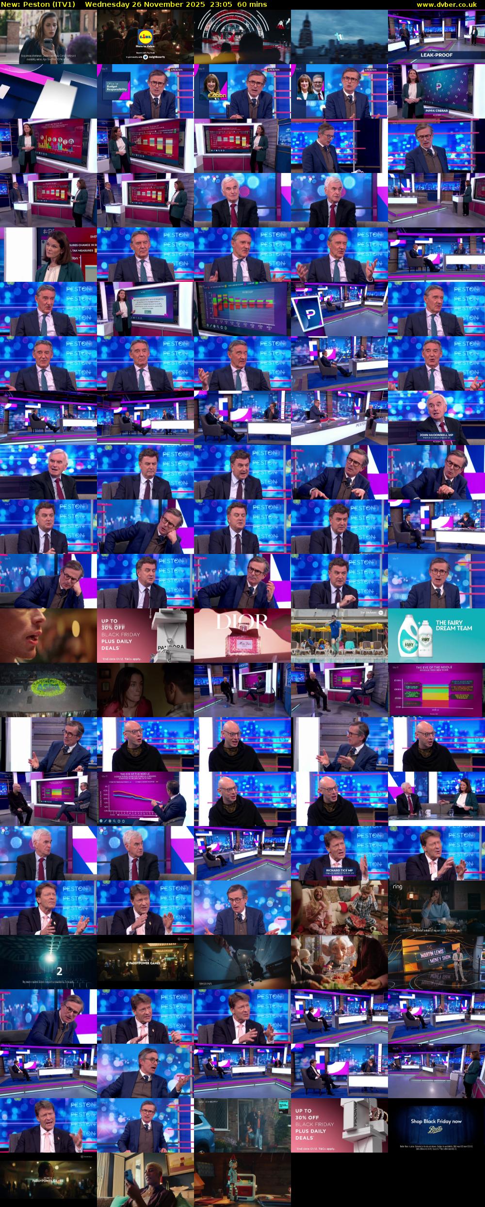 Peston (ITV1) Wednesday 26 November 2025 23:05 - 00:05