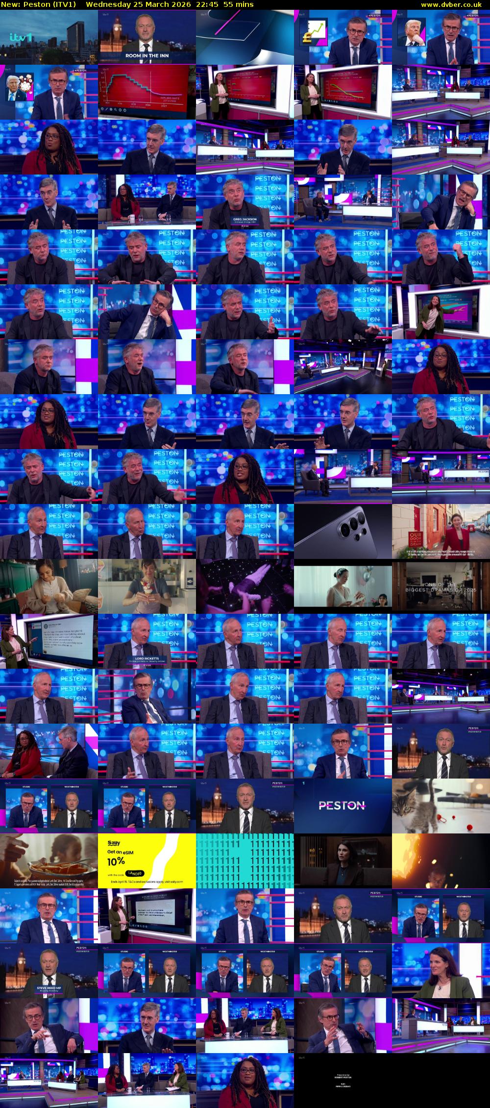 Peston (ITV1) Wednesday 25 March 2026 22:45 - 23:40