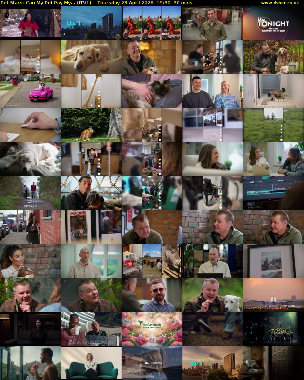 Pet Stars: Can My Pet Pay My... (ITV1) Thursday 23 April 2026 19:30 - 20:00