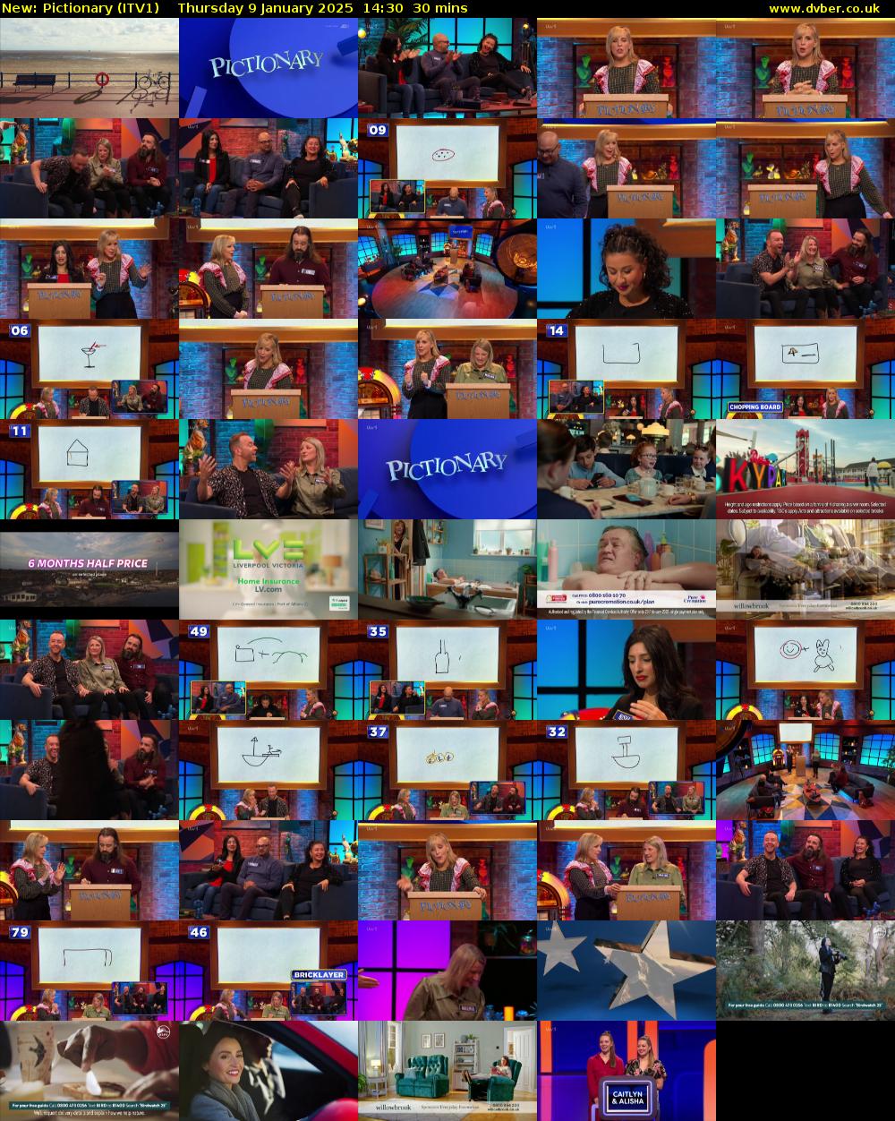 Pictionary (ITV1) Thursday 9 January 2025 14:30 - 15:00