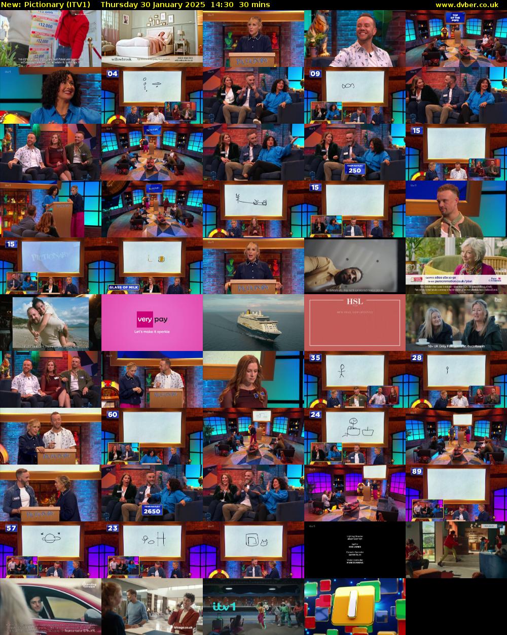 Pictionary (ITV1) Thursday 30 January 2025 14:30 - 15:00