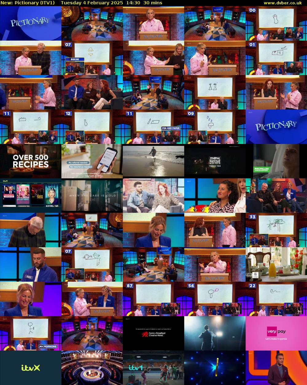 Pictionary (ITV1) Tuesday 4 February 2025 14:30 - 15:00