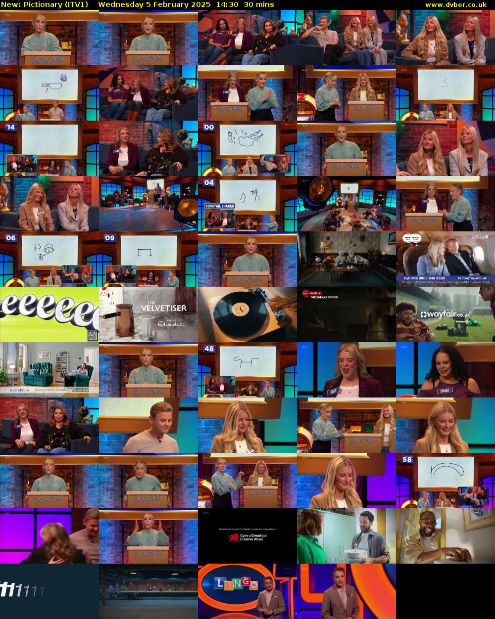 Pictionary (ITV1) Wednesday 5 February 2025 14:30 - 15:00