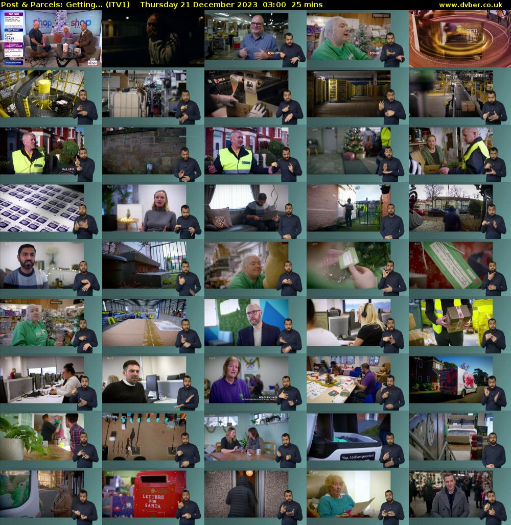 Post & Parcels: Getting... (ITV1) Thursday 21 December 2023 03:00 - 03:25