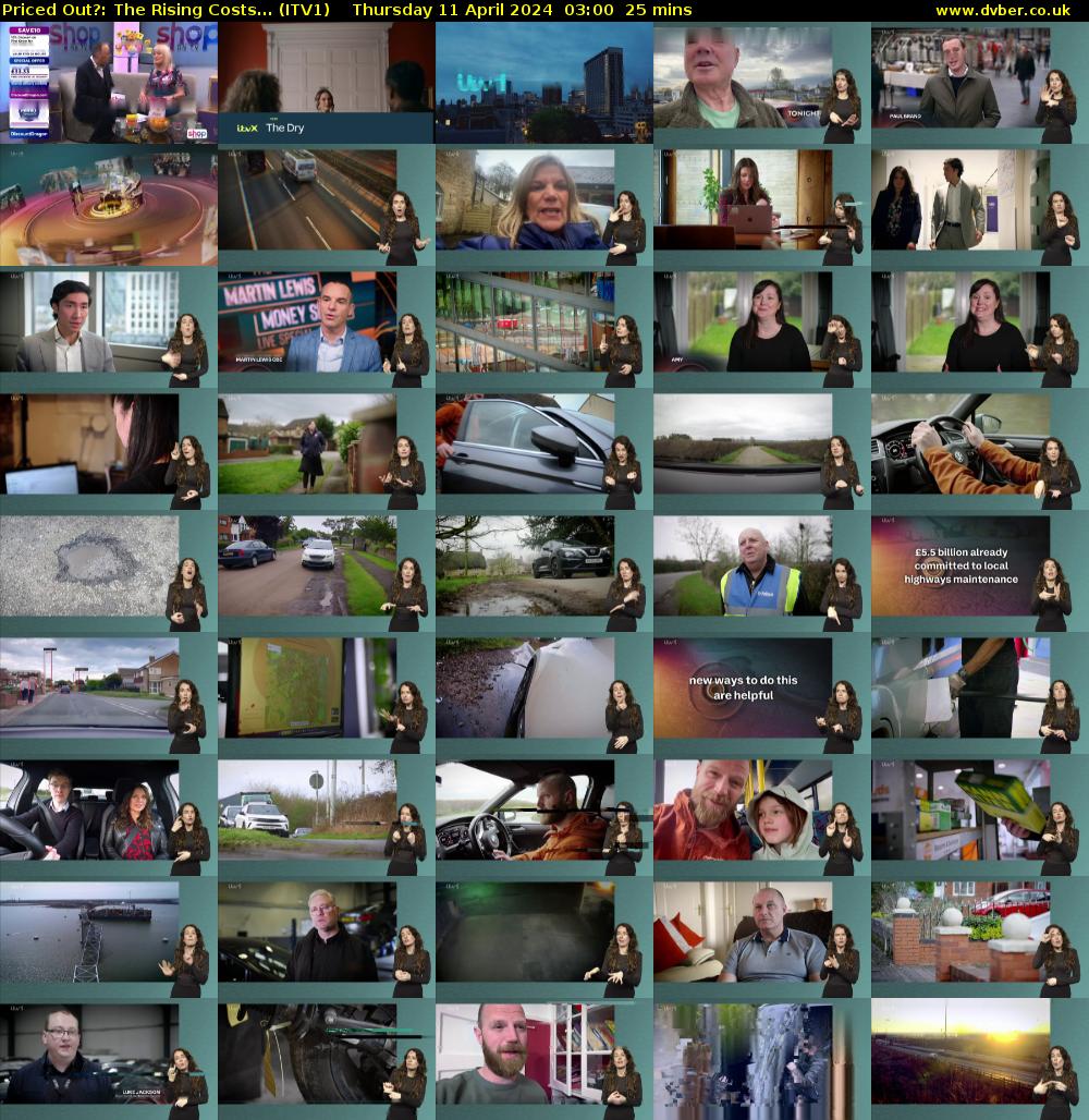 Priced Out?: The Rising Costs... (ITV1) Thursday 11 April 2024 03:00 - 03:25