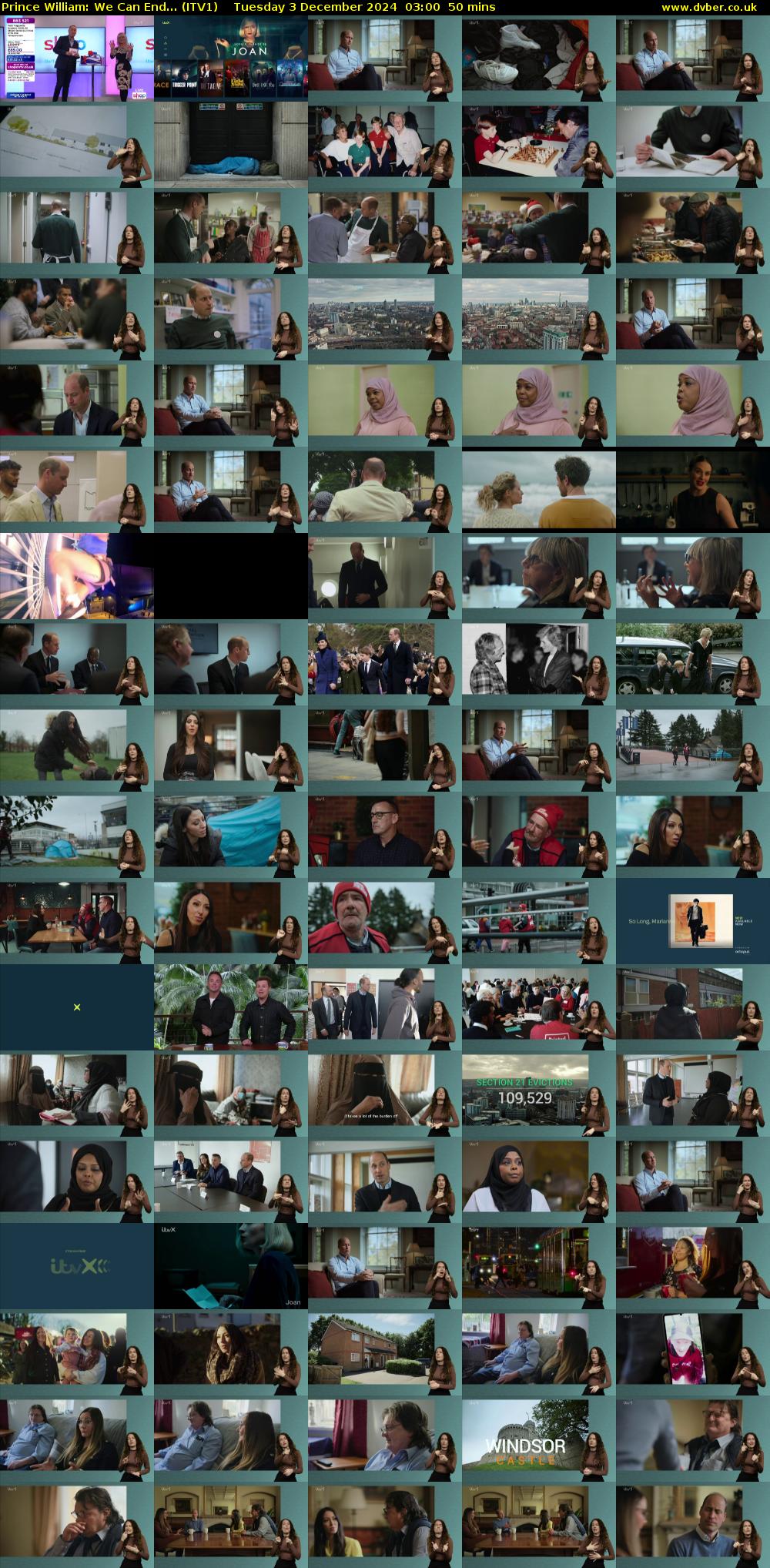 Prince William: We Can End... (ITV1) Tuesday 3 December 2024 03:00 - 03:50