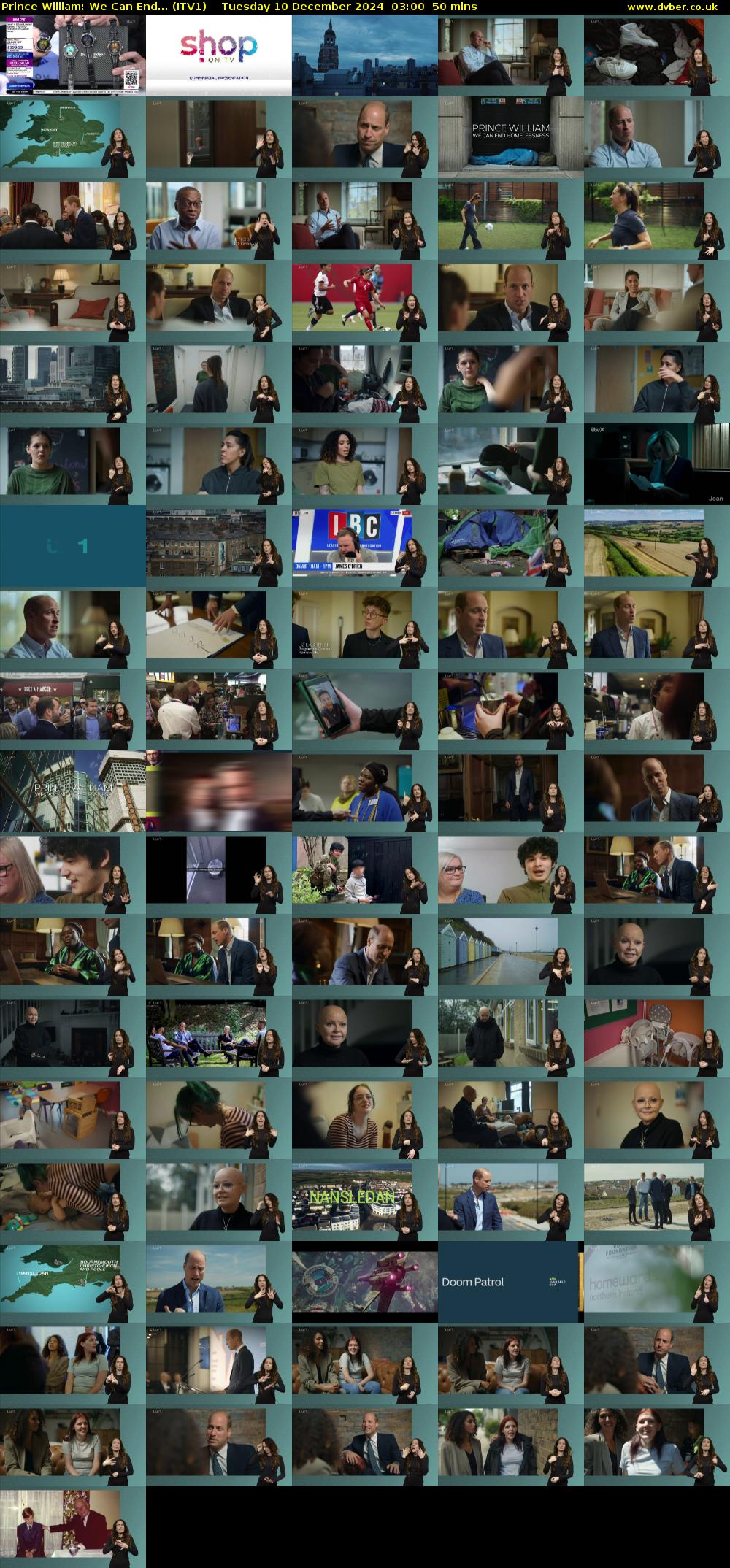 Prince William: We Can End... (ITV1) Tuesday 10 December 2024 03:00 - 03:50