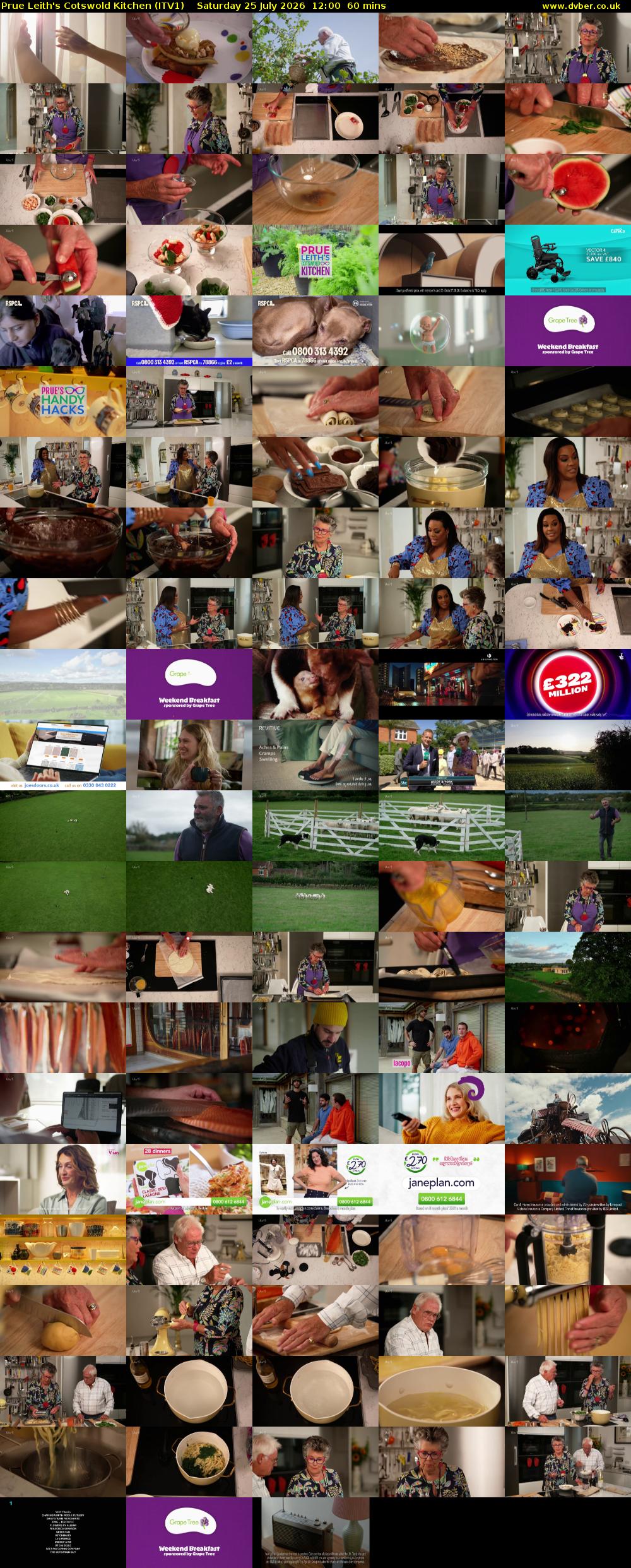 Prue Leith's Cotswold Kitchen (ITV1) Saturday 25 July 2026 12:00 - 13:00