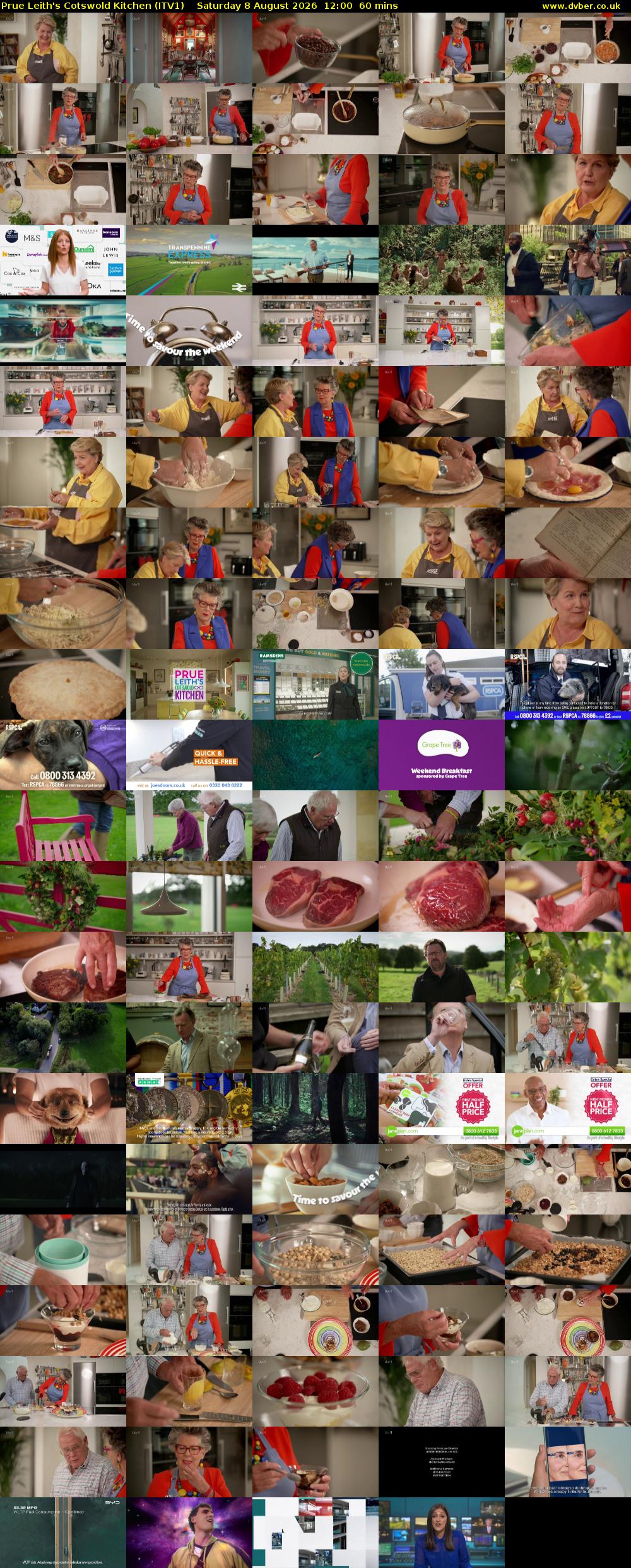 Prue Leith's Cotswold Kitchen (ITV1) Saturday 8 August 2026 12:00 - 13:00