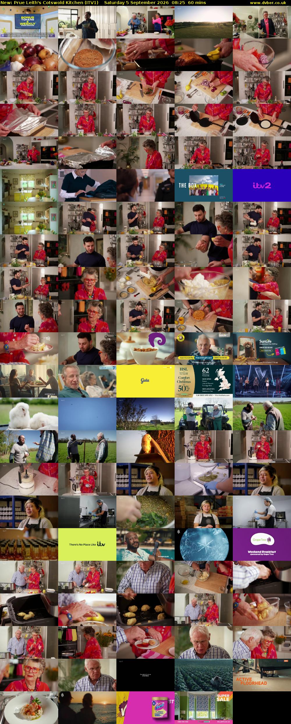 Prue Leith's Cotswold Kitchen (ITV1) Saturday 5 September 2026 08:25 - 09:25
