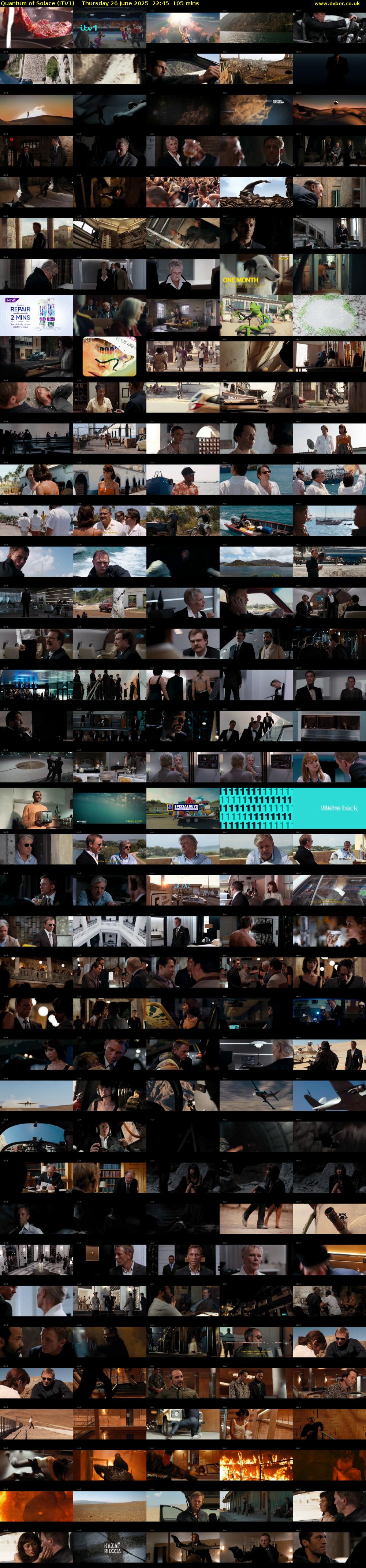 Quantum of Solace (ITV1) Thursday 26 June 2025 22:45 - 00:30