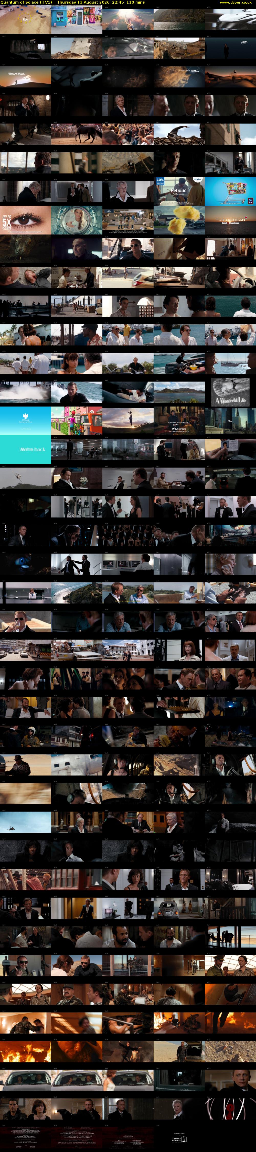 Quantum of Solace (ITV1) Thursday 13 August 2026 22:45 - 00:35