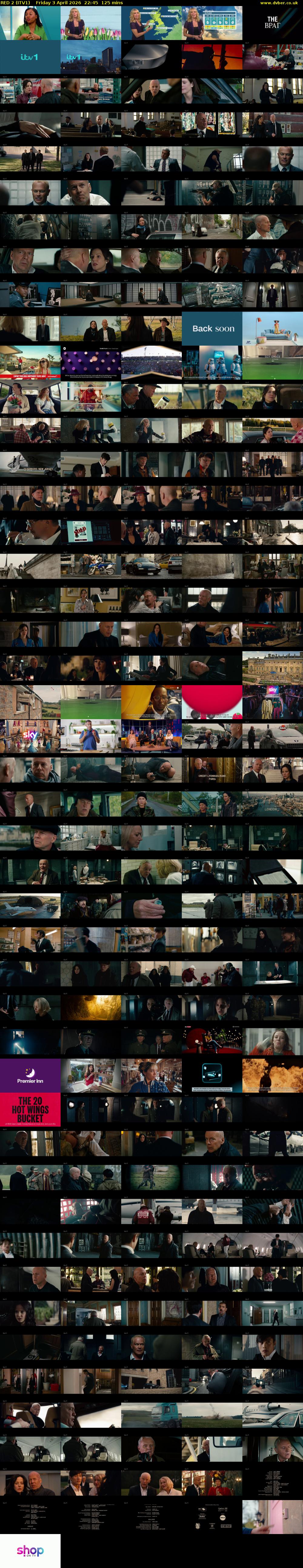 RED 2 (ITV1) Friday 3 April 2026 22:45 - 00:50