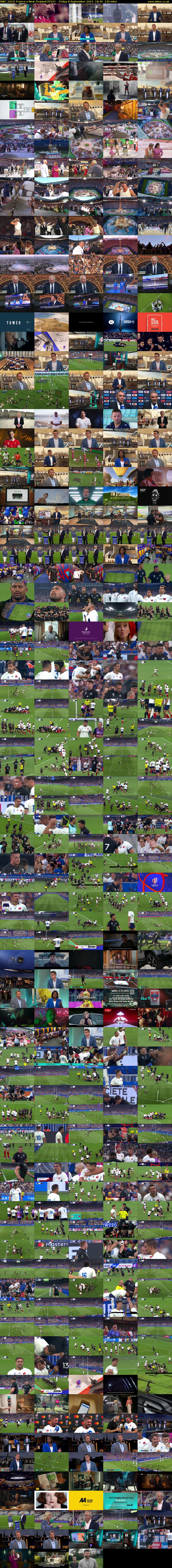 RWC 2023: France v New Zealand (ITV1) Friday 8 September 2023 18:45 - 22:35