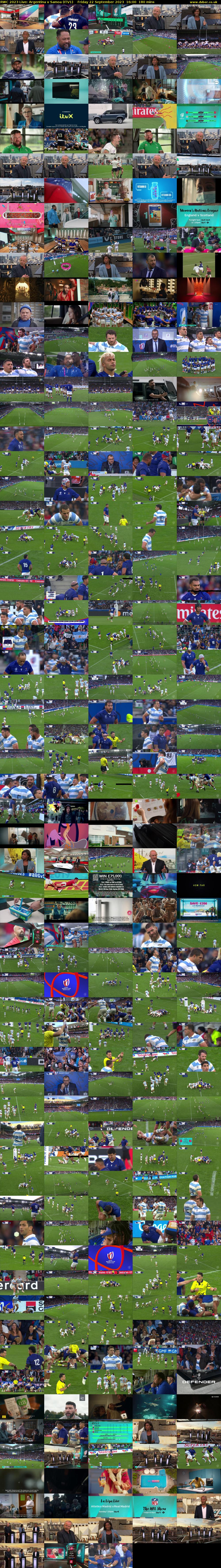 RWC 2023 Live: Argentina v Samoa (ITV1) Friday 22 September 2023 16:00 - 19:00