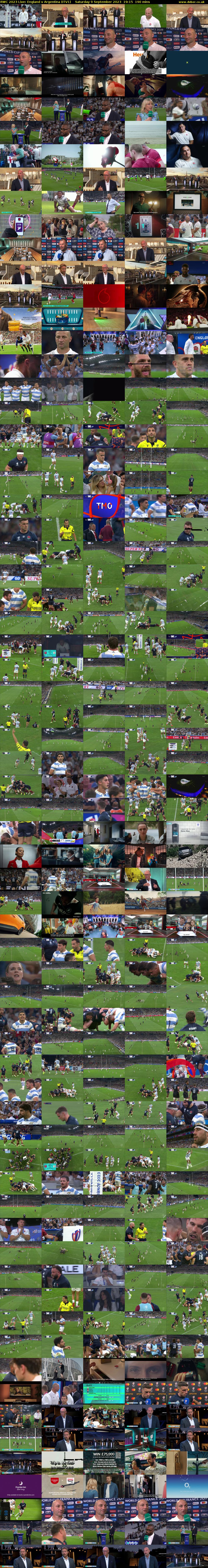 RWC 2023 Live: England v Argentina (ITV1) Saturday 9 September 2023 19:15 - 22:25