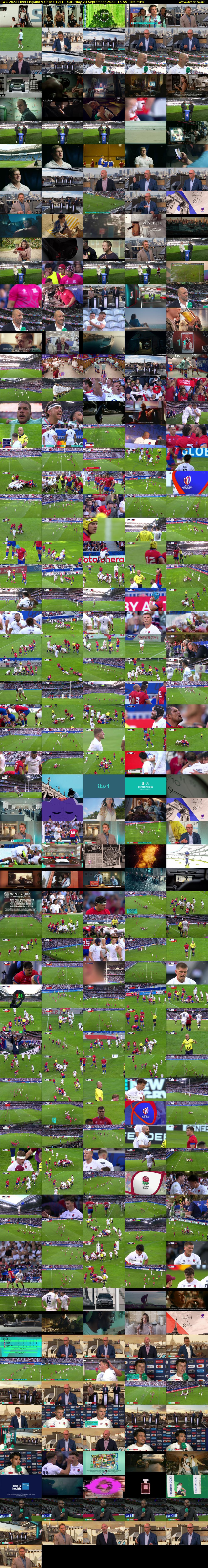 RWC 2023 Live: England v Chile (ITV1) Saturday 23 September 2023 15:55 - 19:00