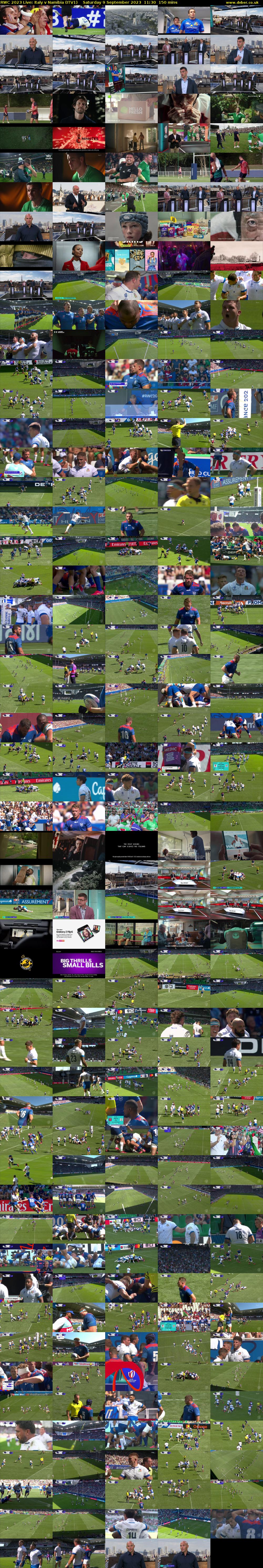RWC 2023 Live: Italy v Namibia (ITV1) Saturday 9 September 2023 11:30 - 14:00