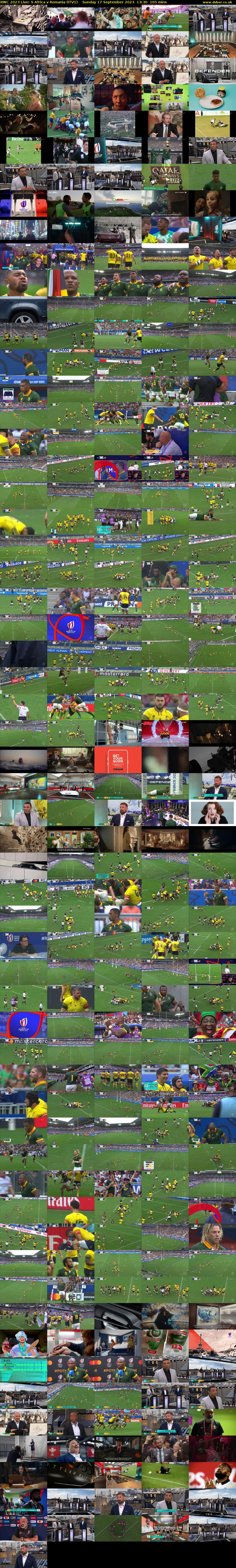 RWC 2023 Live: S Africa v Romania (ITV1) Sunday 17 September 2023 13:30 - 16:15