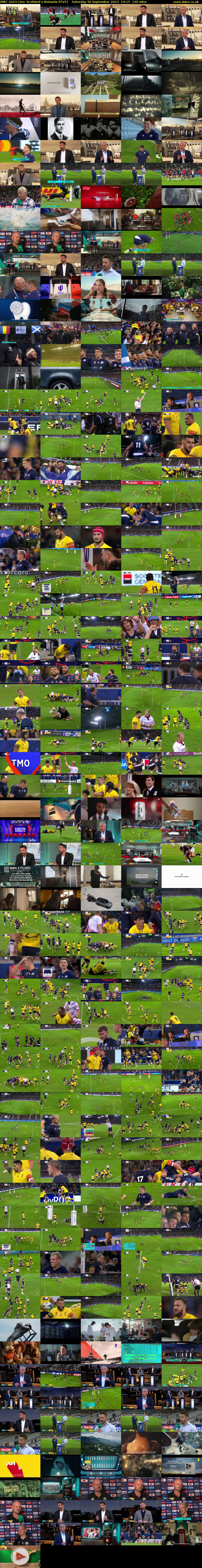 RWC 2023 Live: Scotland v Romania (ITV1) Saturday 30 September 2023 19:15 - 22:25
