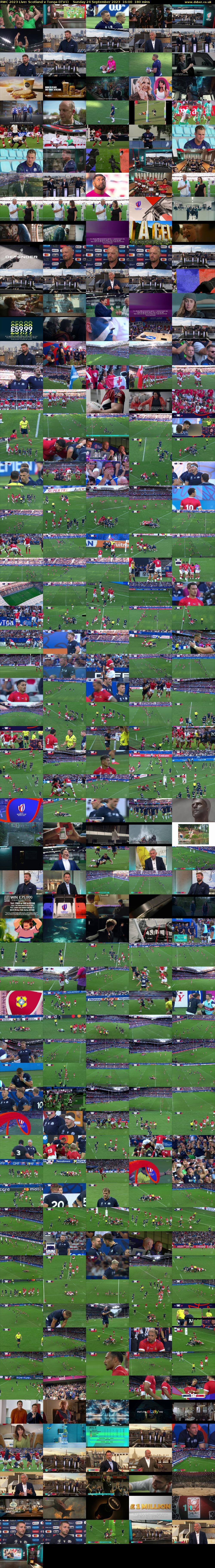 RWC 2023 Live: Scotland v Tonga (ITV1) Sunday 24 September 2023 16:00 - 19:00