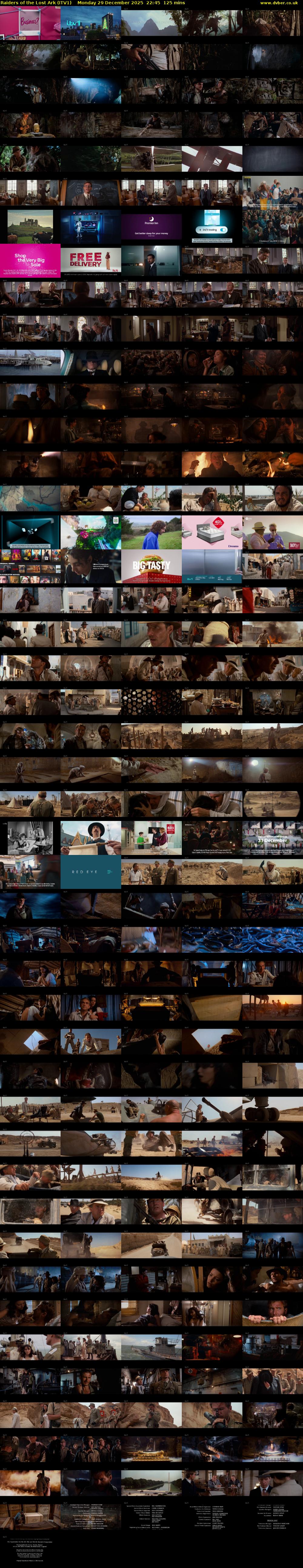 Raiders of the Lost Ark (ITV1) Monday 29 December 2025 22:45 - 00:50
