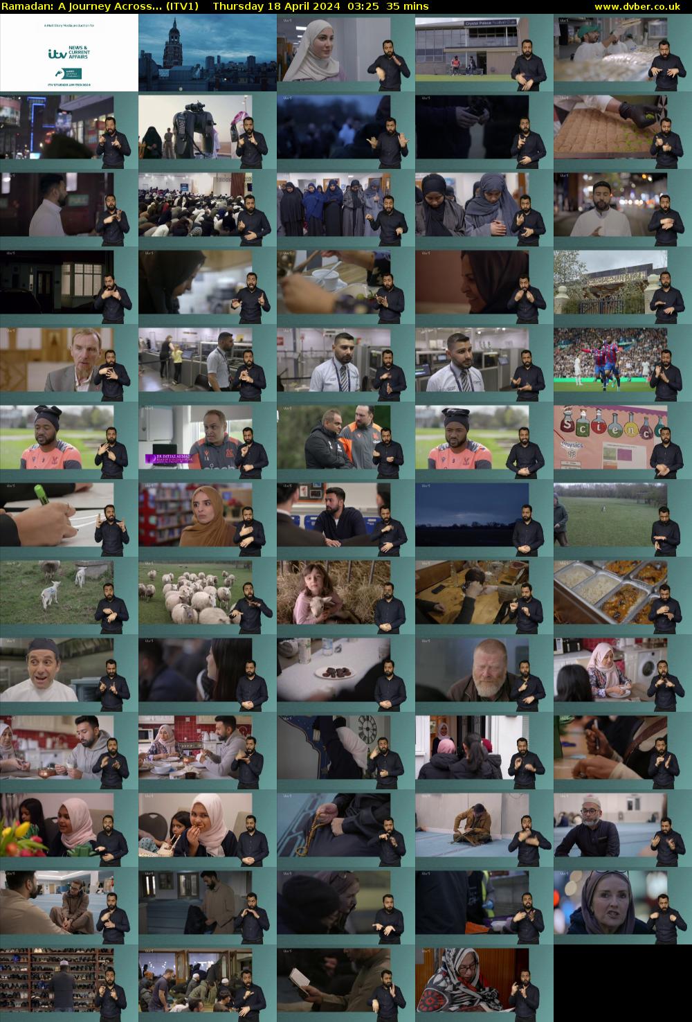 Ramadan: A Journey Across... (ITV1) Thursday 18 April 2024 03:25 - 04:00