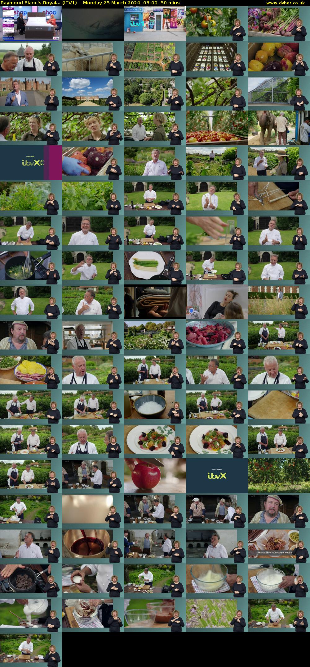Raymond Blanc's Royal... (ITV1) Monday 25 March 2024 03:00 - 03:50