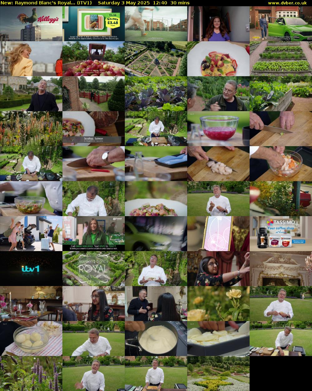 Raymond Blanc's Royal... (ITV1) Saturday 3 May 2025 12:40 - 13:10